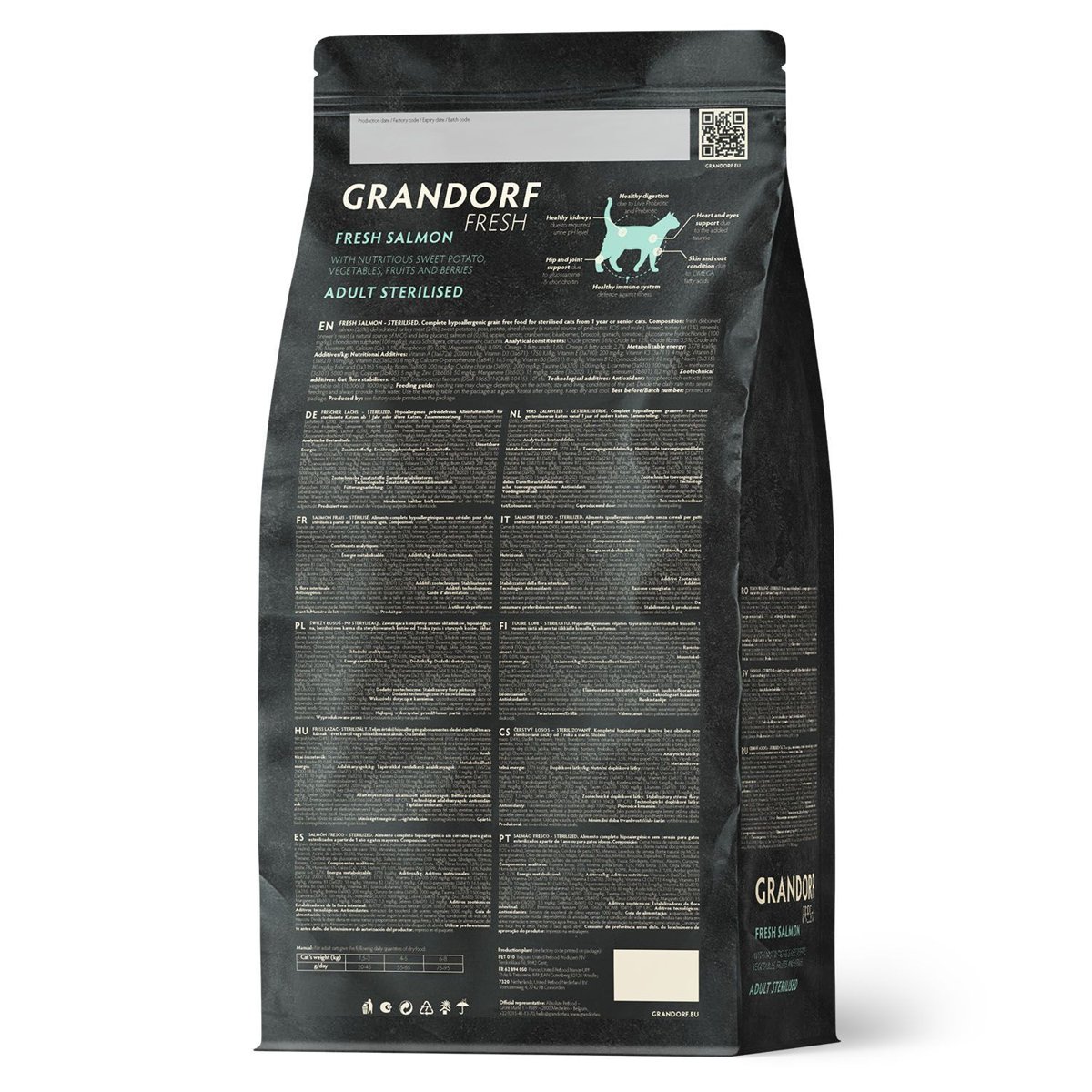 Сухий корм Grandorf Fresh лосось та батат для стерилізованих котів — Фото 2