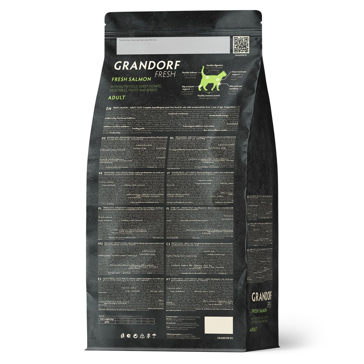 Сухий корм Grandorf Fresh лосось та батат для дорослих котів — Фото 2