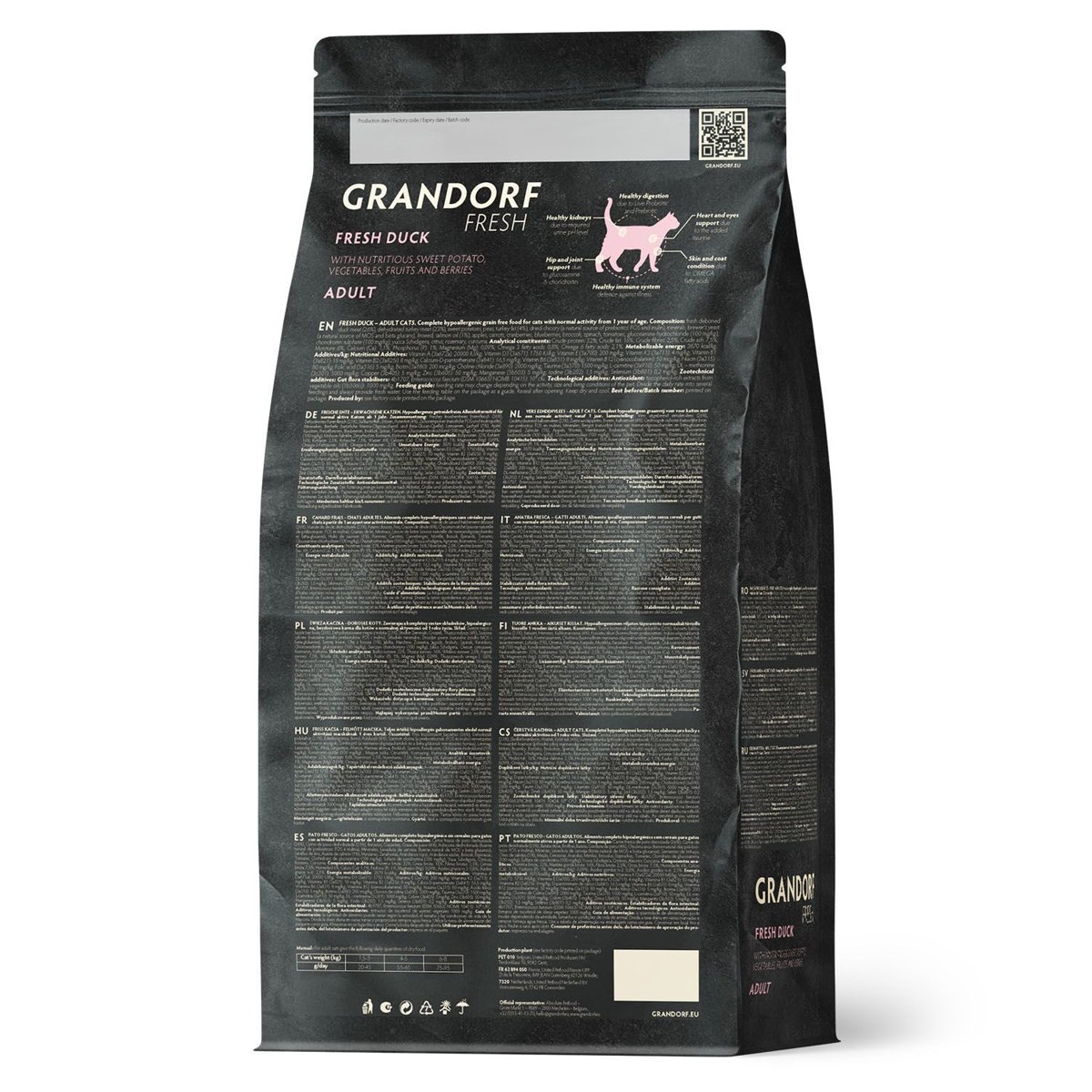 Сухий корм Grandorf Fresh качка та батат для дорослих котів — Фото 2