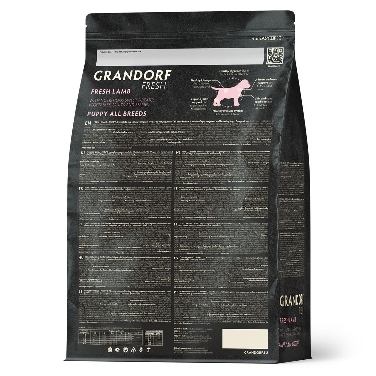 Сухий корм Grandorf Fresh ягня та батат для цуценят усіх порід — Фото 2