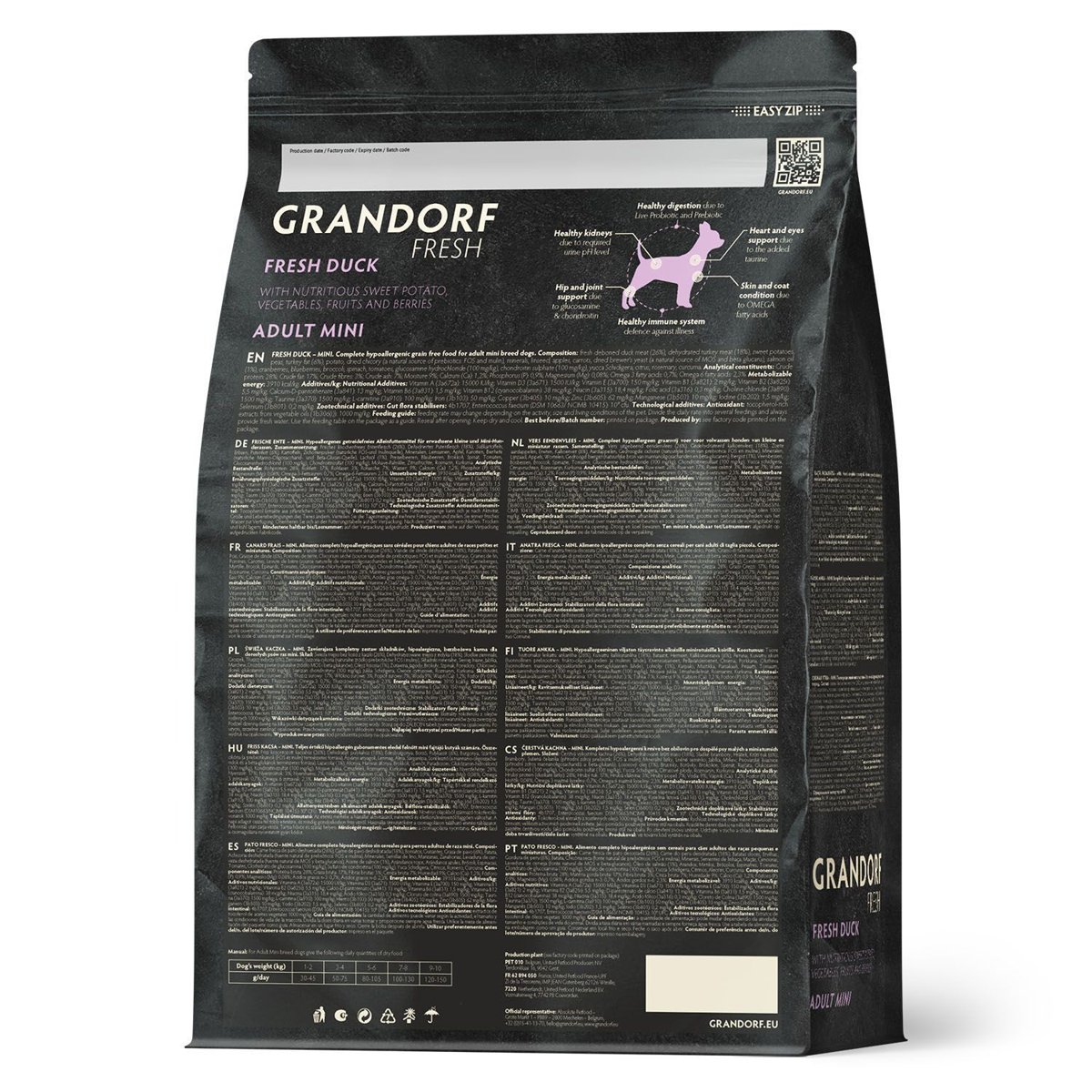 Сухий корм Grandorf Fresh качка та батат для дорослих собак малих порід — Фото 2