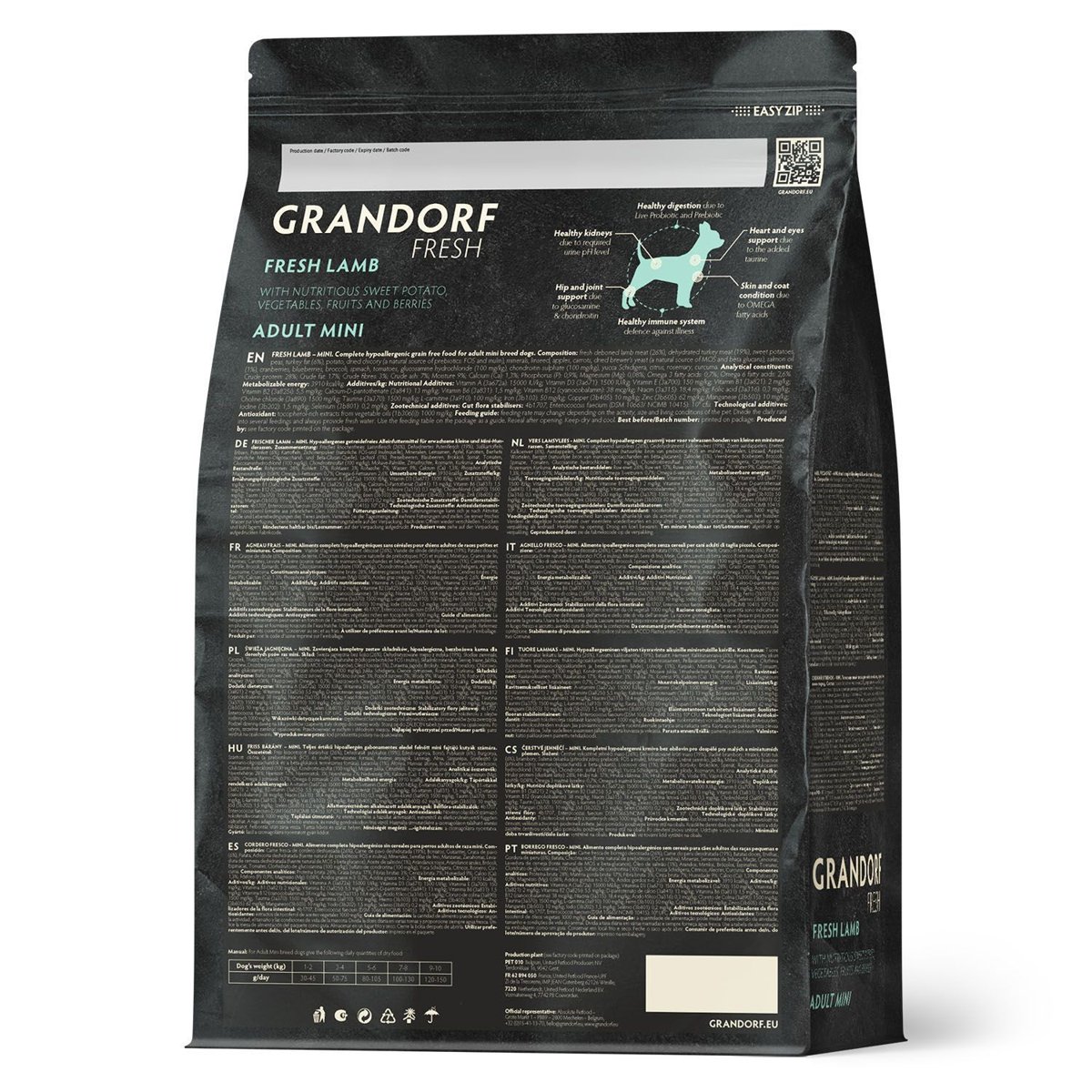 Сухий корм Grandorf Fresh ягня та батат для дорослих собак малих порід — Фото 2