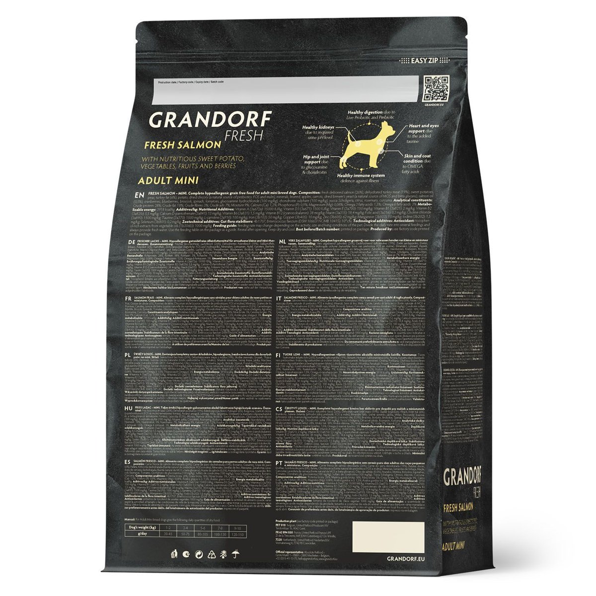 Сухий корм Grandorf Fresh лосось та батат для дорослих собак малих порід, 1 кг — Фото 2