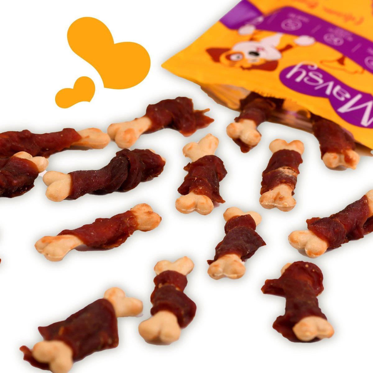 Ласощі для собак Mavsy Calcium Bone With Duck — качина ніжка з кальцієм, 100 г — Фото 3