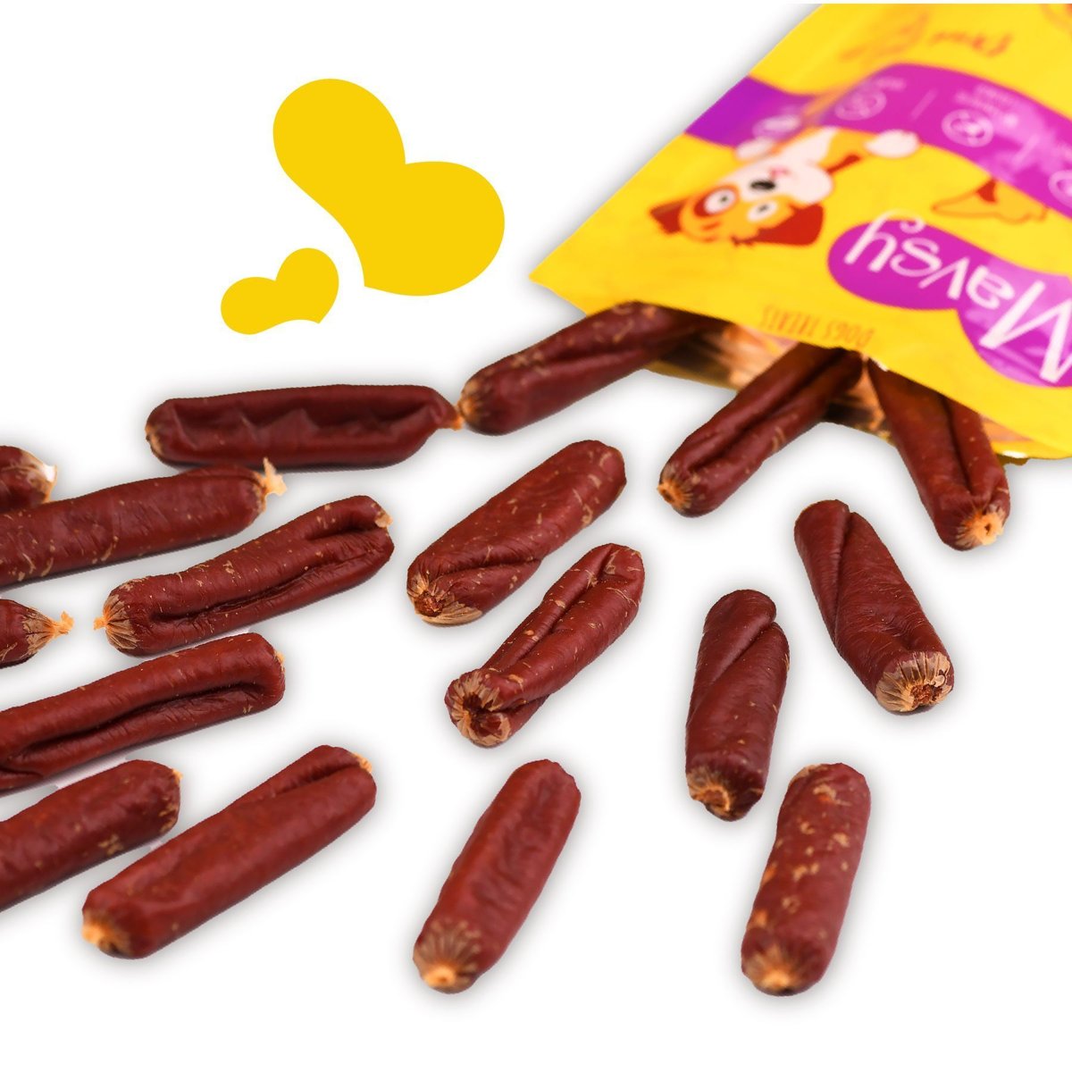 Ласощі для собак Mavsy Dried Duck Sausage — сосиски з ароматної качки, 100 г — Фото 3