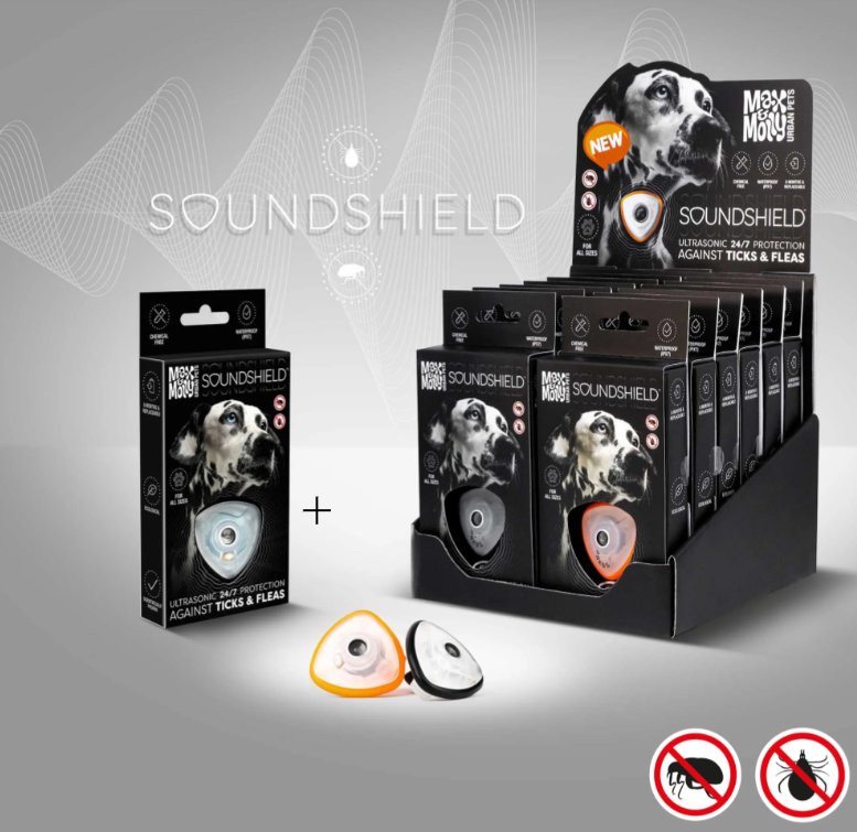 Ультразвуковий відлякувач кліщів і бліх Max & Molly Soundshield, чорний — Фото 3